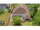 Aerial view of a home showcasing a screened-in pool, large backyard, mature trees, and well-maintained landscaping at 5174 Se 41St Ave, Ocala, FL 34480