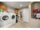 Spacious laundry room with modern appliances, tile floors, and ample storage at 5174 Se 41St Ave, Ocala, FL 34480