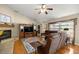 Cozy living room with fireplace and comfortable seating at 5174 Se 41St Ave, Ocala, FL 34480
