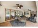 Outdoor patio with comfortable seating and a view of the swimming pool at 5174 Se 41St Ave, Ocala, FL 34480