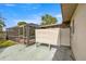 Backyard features a screened-in pool area and an outdoor shower at 5720 Se 20Th St, Ocala, FL 34480