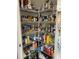 Walk-in pantry features wire shelving with organized storage space for canned goods and pantry staples at 7251 Sw 115Th Pl, Ocala, FL 34476