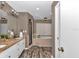 Bathroom featuring a single vanity, separate walk-in shower and soaking tub at 12677 Se 53Rd Terrace Rd, Belleview, FL 34420
