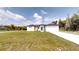 A modern single-story home with manicured lawn and a driveway leading to an attached two-car garage at 15215 Sw 43Rd Ct, Ocala, FL 34473
