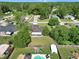 Aerial view of home with large, lush backyard and inviting pool area at 4085 Ne 17Th Ave, Ocala, FL 34479