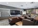 A clubhouse lounge featuring leather seating, tv screens, and a modern design at 5651 Nw 40Th Pl, Ocala, FL 34482