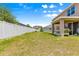 Large fenced backyard with green grass, providing privacy and ample space for outdoor activities at 8142 Sw 59Th Ave, Ocala, FL 34476