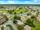 An aerial view of the home showing nearby golf course at 8961 Se 130Th Loop, Summerfield, FL 34491