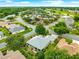 An aerial shot showcasing tennis courts and homes nestled within a community setting filled with trees at 8961 Se 130Th Loop, Summerfield, FL 34491