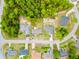 Bird's-eye view displays the home's position within a quiet, residential neighborhood at 9 Bahia Trace Loop, Ocala, FL 34472
