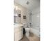 A cozy bathroom features a shower/tub combo and modern fixtures at 9 Bahia Trace Loop, Ocala, FL 34472