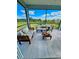 Inviting screened-in patio with comfortable seating and picturesque views of the surrounding landscape at 9253 Sw 58Th Cir, Ocala, FL 34476