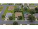 This aerial shot features the property and its neatly maintained landscape in a tranquil neighborhood at 13715 Se 88Th Ct, Summerfield, FL 34491
