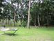 Serene backyard featuring a hammock and deer grazing peacefully on the lawn at 14192 Sw 112Th Cir, Dunnellon, FL 34432