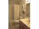 Bathroom featuring a tub with shower, neutral wall art, and standard toilet and fixtures at 14192 Sw 112Th Cir, Dunnellon, FL 34432
