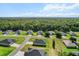 Aerial view showcases a serene neighborhood near a forest, blending community living with natural surroundings at 19551 Sw 77Th Loop, Dunnellon, FL 34432