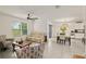 Spacious layout connects living area to the dining room and modern kitchen at 32 Hickory Course Loop, Ocala, FL 34472