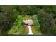 Aerial view of a home surrounded by green trees, highlighting privacy and natural setting at 3331 Se 4Th St, Ocala, FL 34471