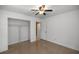 An empty bedroom with neutral walls, a ceiling fan, and carpeted floors at 3331 Se 4Th St, Ocala, FL 34471