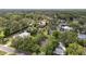 Aerial view of a lush neighborhood showcasing well-maintained homes, mature trees, and a serene residential setting at 828 Se 3Rd St, Ocala, FL 34471