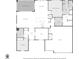 Detailed floor plan showcasing the layout, including the primary bedroom, living room, kitchen, and garage at 9886 Sw 104Th Ave, Ocala, FL 34481
