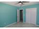 Bedroom features modern closet and tile floor at 2810 Se Lake Weir Ave, Ocala, FL 34471