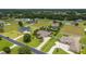 Overhead shot of homes with large lots, green lawns, and mature trees in a peaceful neighborhood setting at 3986 Se 43Rd Cir, Ocala, FL 34480