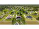 Neighborhood aerial view displaying manicured lawns, spacious homes, and inviting pools amidst green surroundings at 3986 Se 43Rd Cir, Ocala, FL 34480