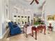 Bright living area with tile floors, seating, and glass doors leading to the backyard at 3986 Se 43Rd Cir, Ocala, FL 34480