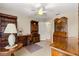 Bedroom with carpet, nice furniture, a ceiling fan and a closet at 8732 Sw 60Th Cir, Ocala, FL 34476
