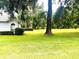 View of the landscaped yard with mature trees and a manicured lawn creating a serene outdoor space at 9328 Sw 192Nd Court Rd, Dunnellon, FL 34432
