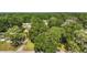 Aerial view showcases the lush green tree coverage and some houses in the neighborhood at 986 Se 57Th Ave, Ocala, FL 34480