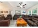 Well decorated living room with plenty of seating, a ceiling fan, and natural light at 13131 Sw 73Rd St, Ocala, FL 34481