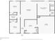 Floor plan displaying layout of bedrooms, bathrooms, kitchen, living room, and garage at 16605 Sw 31 Cir, Ocala, FL 34473