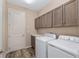 Laundry room with cabinets, sink, washer, and dryer at 5587 Nw 40Th Pl, Ocala, FL 34482