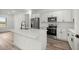 Modern kitchen featuring white cabinets, stainless steel appliances, and a stylish faucet at 75 Guava Ter, Ocklawaha, FL 32179