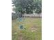 Large, grassy backyard features garden art and a well-manicured lawn at 21511 Sw Plantation Sw St, Dunnellon, FL 34431