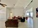 Bright living room showcasing vaulted ceilings and an open floor plan at 2515 Nw 53 Ave, Ocala, FL 34482