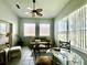 Bright living area with comfortable seating, a ceiling fan, and windows providing plenty of natural light at 2515 Nw 53 Ave, Ocala, FL 34482
