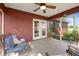 Enjoy outdoor living on this screened patio with ample seating and beautiful views at 32 Dogwood Drive Loop, Ocala, FL 34472