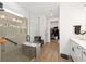 Clean, bright bathroom with glass-enclosed shower, and walk-in closet access at 8989 Sw 57Th Place Rd, Ocala, FL 34481
