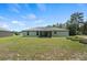 Expansive backyard featuring a lush lawn, patio, and ample space for outdoor activities at 15994 Sw 55Th Avenue Rd, Ocala, FL 34473