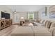 Cozy living room setup with sectional sofa, TV, and stylish decorations creating a relaxing ambiance at 15994 Sw 55Th Avenue Rd, Ocala, FL 34473