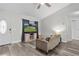 The living room has an inviting atmosphere and stylish decor at 18 Banyan Pass, Ocala, FL 34472