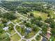 Aerial view of neighborhood featuring mature trees and well-maintained properties with several backyard pools at 327 Se 50Th Ave, Ocala, FL 34471