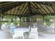 Community pavilion interior with tables, chairs, and a bar area perfect for social events at 3856 Ne 17Th Street Cir, Ocala, FL 34470
