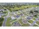Aerial photo showcasing neighborhood with green lawns, pools, and well-spaced homes at 6646 Sw 64Th Ave, Ocala, FL 34476