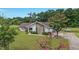 Inviting single-story home with stone accents, mature landscaping, and a circular driveway at 9420 Ne 12Th Ct, Ocala, FL 34479