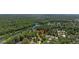 Scenic aerial view of the property nestled among lush greenery with a nearby winding river at 12178 Palmetto Way, Dunnellon, FL 34432