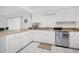Bright kitchen featuring white cabinetry, modern appliances, and stylish countertops at 12178 Palmetto Way, Dunnellon, FL 34432